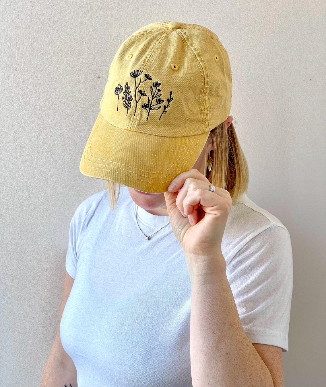 Embroidered Floral Dad Hat