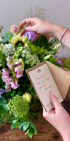 MONTHLY Subscription : Hand-tied bouquet wrapped in paper for PICK UP —  Cornell Florist