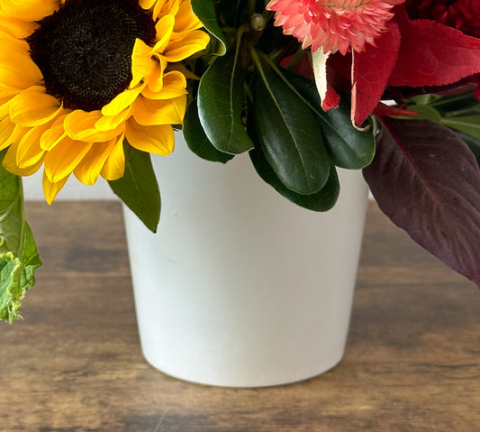 White Matte Ceramic Vase - Three