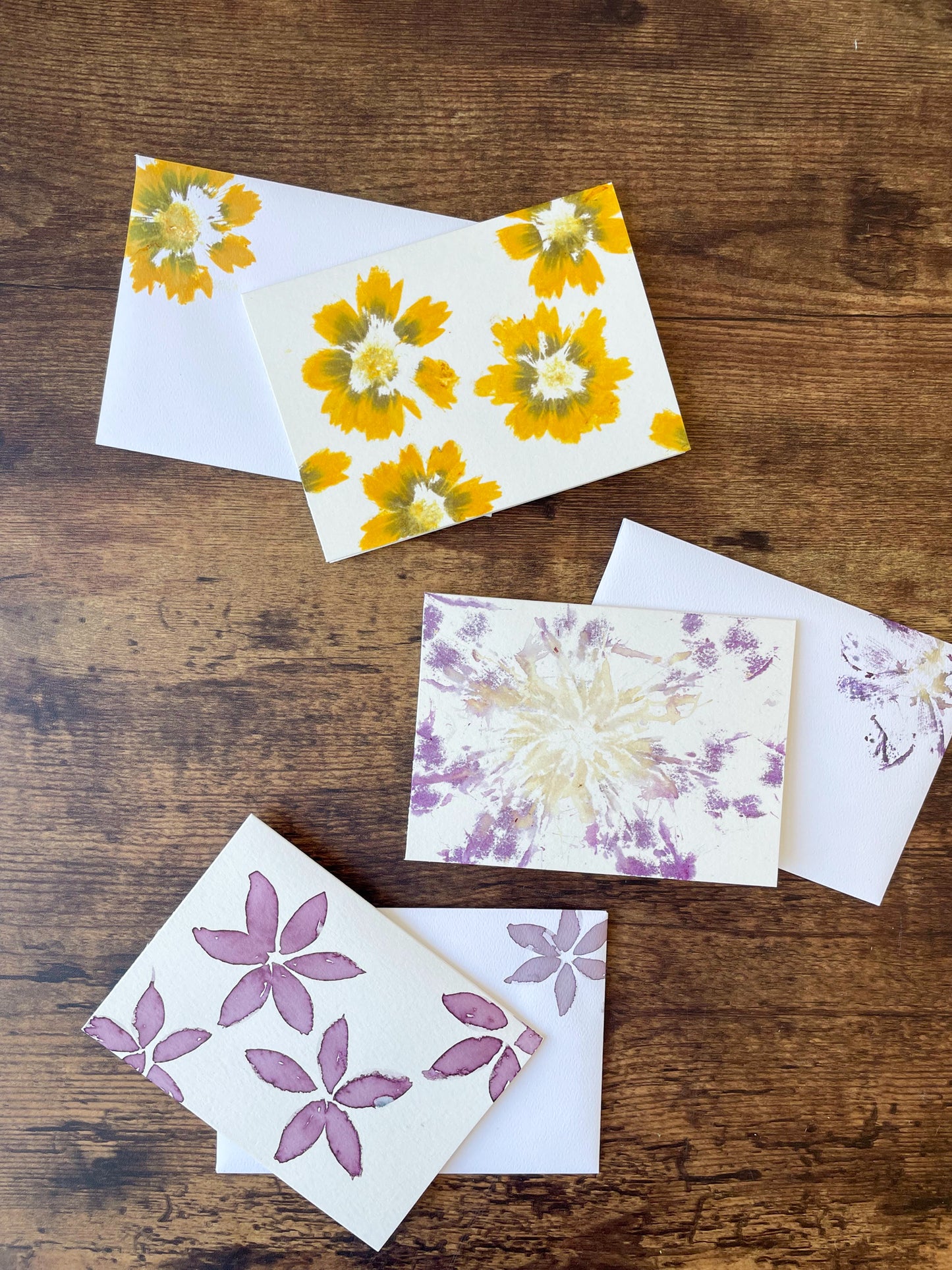 Handmade Floral Print Card
