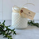 Small White Hobnail Vase